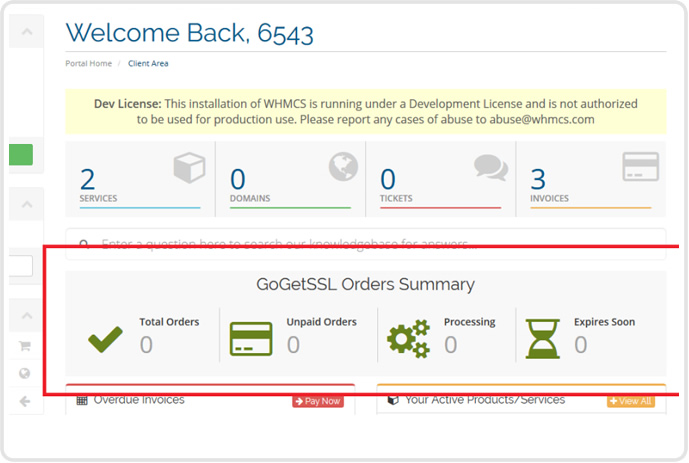 Orders summary alt text